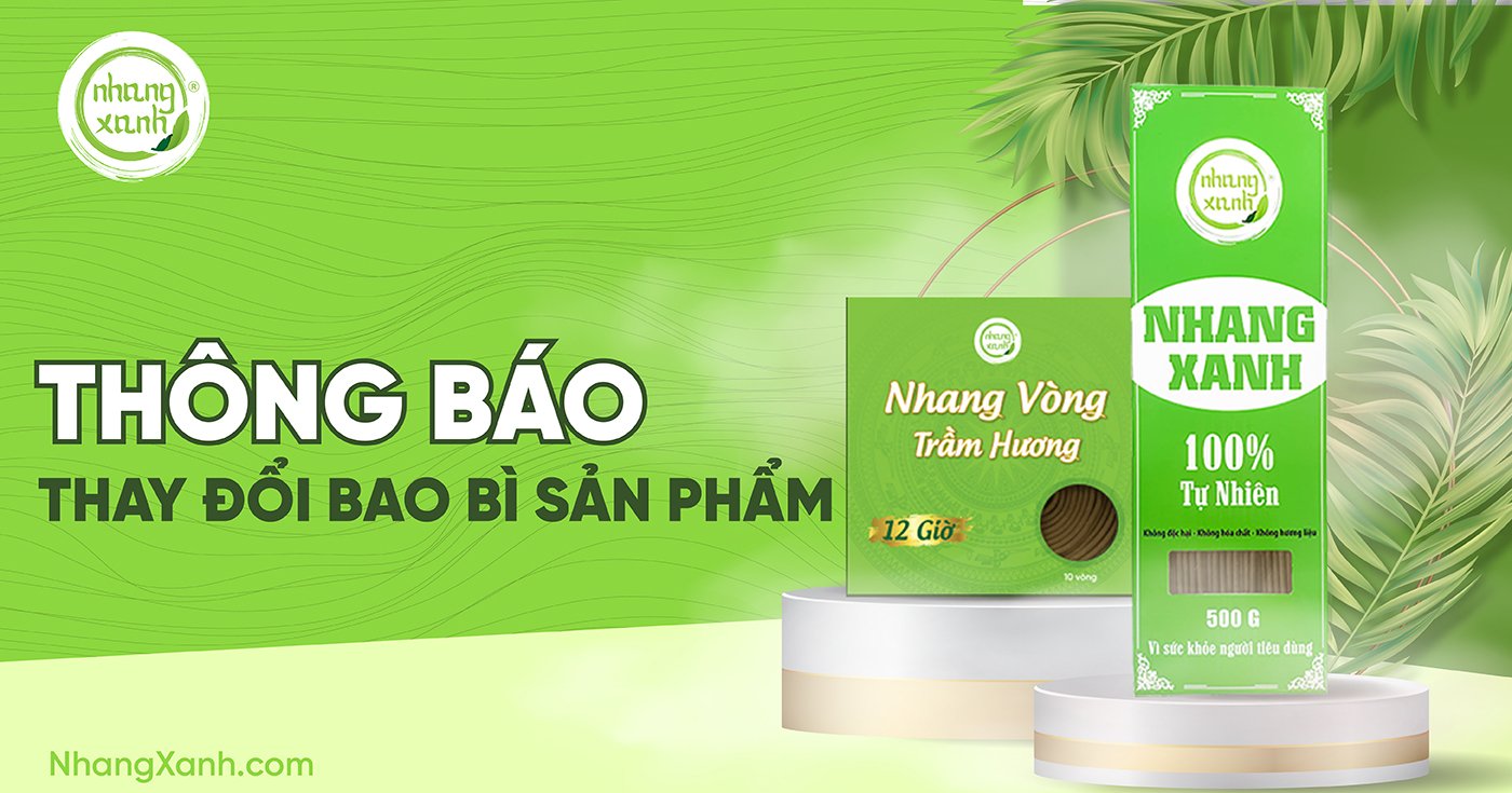 Thông báo thay đổi bao bì sản phẩm Nhang Xanh