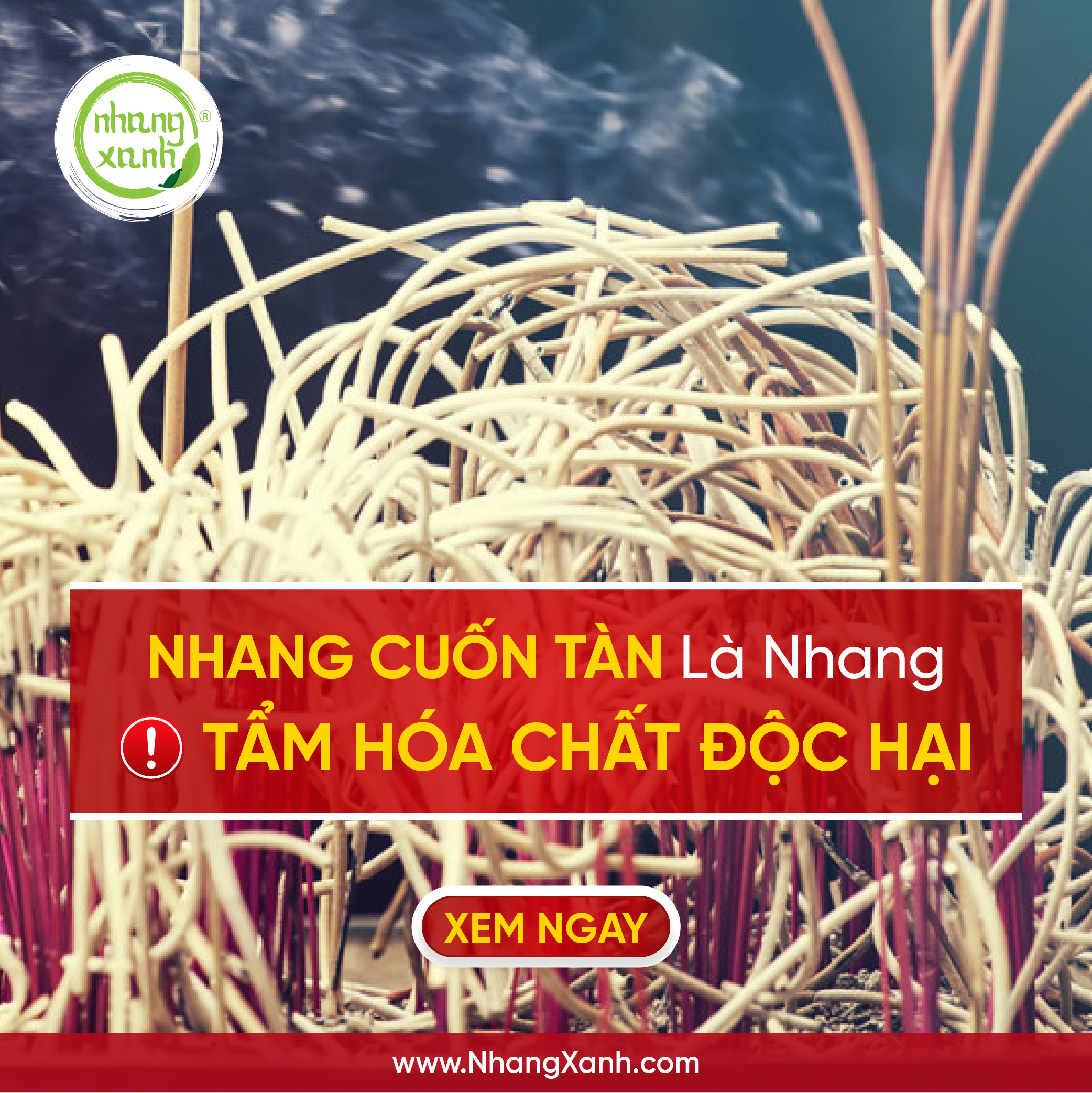 Nhang cuốn tàn là nhang tẩm hóa chất độc hại!