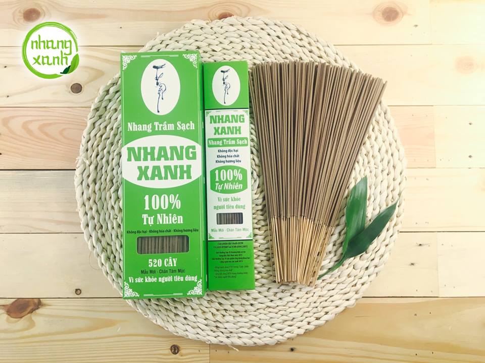 Nhang Xanh Sạch Từ 100% Nguyên Liệu Tự Nhiên Quý Giá